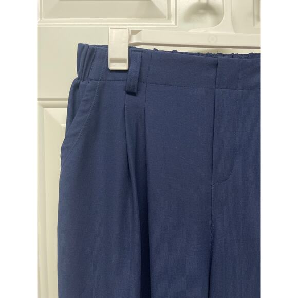 Halara halotek air high waist wide leg work pant pull-on navy blue large - Picture 3 of 6